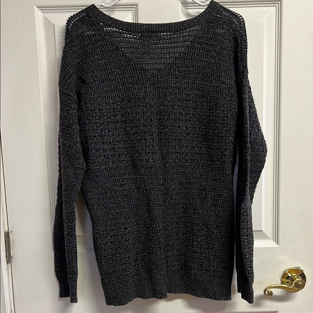 Dkny Gray V-Neck Sweater Soft Knit Casual - Picture 4 of 4